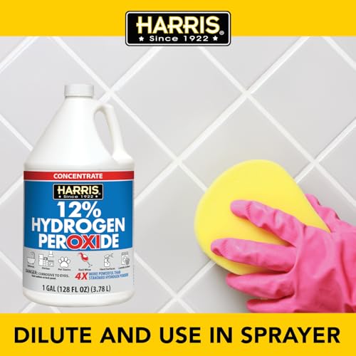 Peróxido de Hidrógeno HARRIS 12% Concentrado, 128oz, Ideal para Cocina, Baño, Lavandería, Hogar y Jardín con Embudo de Llenado Fácil - imagen 5