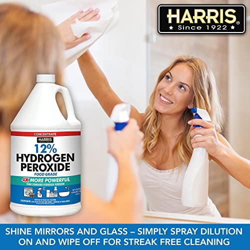 Peróxido de Hidrógeno HARRIS 12% Concentrado, 128oz, Ideal para Cocina, Baño, Lavandería, Hogar y Jardín con Embudo de Llenado Fácil - imagen 6
