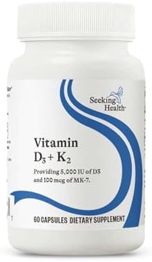 Seeking Health Vitamina D3 + K2 - Suplemento Vegetariano para el Sistema Inmunológico y Salud Ósea - 60 Cápsulas - imagen 1