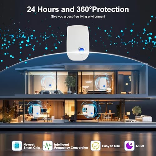 Repelente Ultrasónico de Plagas 2026, 6 Piezas, Control Electrónico para Ratones, Insectos y Cucarachas, Ideal para Uso Interior - imagen 5