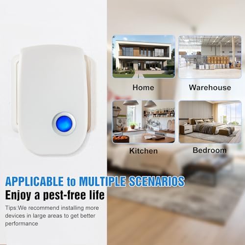 Repelente Ultrasónico de Plagas 2026, 6 Piezas, Control Electrónico para Ratones, Insectos y Cucarachas, Ideal para Uso Interior - imagen 7