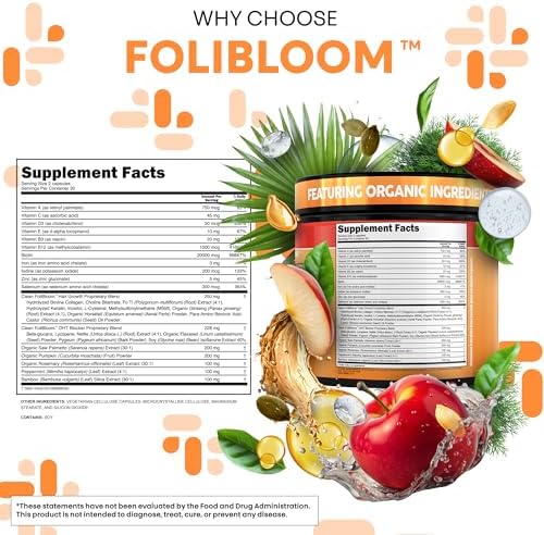 Cápsulas de Aceite de Semilla de Calabaza Clean Nutra + Suplementos de Biotina, Colágeno, MSM, Ácido Hialurónico y Más para el Cabello - 60 Píldoras - imagen 5