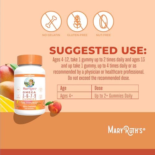 Gomitas Veganas Omega 3 6 7 9 de MaryRuth Organics | Hasta 4 Meses de Suministro | Suplemento Omega 3 con Aceite de Linaza | 120 Piezas - imagen 3