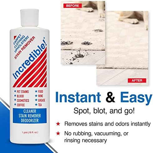 ¡INCREÍBLE! Quitamanchas Instantáneo - Elimina Manchas Nuevas y Viejas - Sangre, Vino Tinto, Café, Orina, Cosméticos, Manchas de Mascotas y Olores - - imagen 7