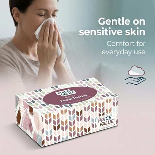 Pañuelos Faciales Price Value, Suaves y Resistentes - 8 Cajas, 230 Hojas por Caja (Total 1,840 Hojas), Ideal para Hogar, Oficina y Viajes - imagen 6