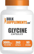 Cápsulas de Glicina BulkSupplements.com - Suplemento de Aminoácidos, Libre de Gluten, 4 Cápsulas por Porción, 360 Contenido (Paquete de 1) - imagen 1