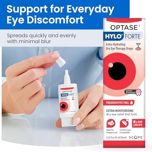 Optase HYLO Forte Gotas para Ojos Secos, Sin Conservadores, 300 Gotas – Hidratación Extra – Glicerina Activa y Ácido Hialurónico – Compatible con - imagen 5