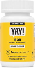 Suplemento de Hierro Masticable NovaFerrum Yay para Niños y Adultos a Partir de 4 Años | 18mg de Hierro | 90 Porciones | Sin Azúcar | Vegano | Sin - imagen 1