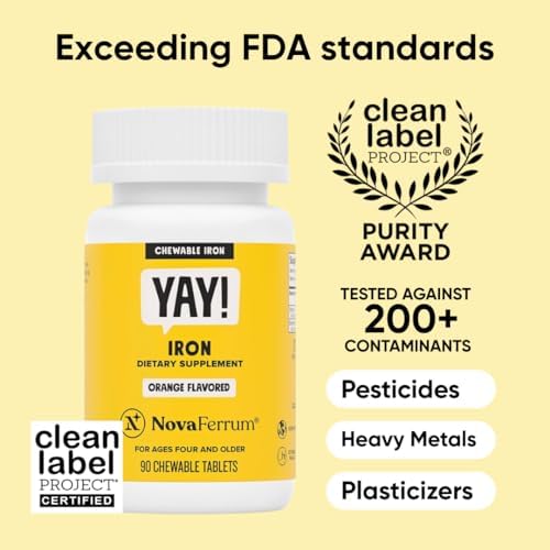 Suplemento de Hierro Masticable NovaFerrum Yay para Niños y Adultos a Partir de 4 Años | 18mg de Hierro | 90 Porciones | Sin Azúcar | Vegano | Sin - imagen 2