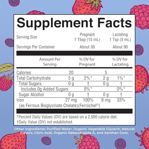Suplemento de Hierro Líquido MaryRuth’s Prenatal y Postnatal | Con Ferrochel | Producción de Glóbulos Rojos | Sin Azúcar | Vegano | No GMO | Sin - imagen 2