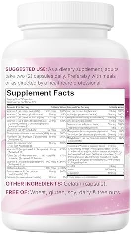 Multivitamínico Metilado Puro para Mujeres Micro Ingredients, 240 Cápsulas | Fórmula 32 en 1 con Vitaminas B, C, D + Hierro, Metilfolato y Más | - imagen 7