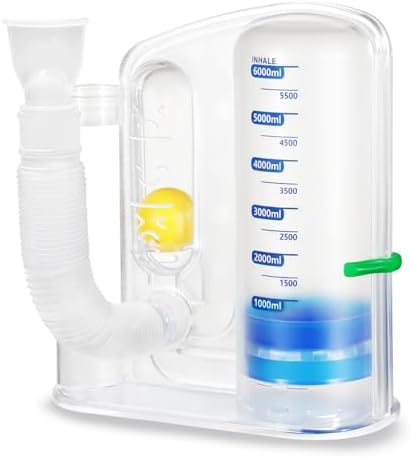 Dispositivo de Ejercicio Respiratorio para Pulmones – Entrenador de Respiración Profunda de 5000ml con Indicador de Flujo para Salud y Recuperación - imagen 8