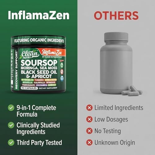 Suplemento Clean Nutra de Soursop, Moringa, Musgo Marino, Aceite de Semilla Negra, Berberina, Cúrcuma, Resveratrol, Quercetina y Más - 90 Cápsulas - imagen 7