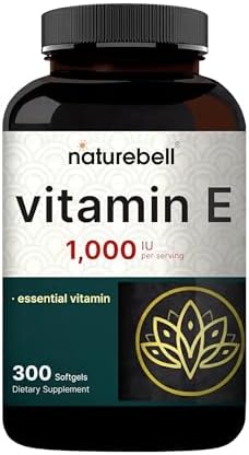 NatureBell Vitamina E 1,000 UI por Porción - 300 Softgels (Suministro de 5 Meses) - Suplemento Antioxidante para la Piel, Corazón y Cerebro - Alta - imagen 1