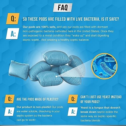 Sistema de Tratamiento para Tanques Sépticos - 12 Paquetes Disolventes | Solución de Bacterias Vivas que Producen Enzimas | Suministro Profesional - imagen 6