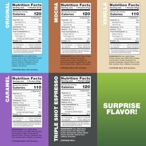 Paquete de Muestras de Café Helado Chike Alto en Proteínas, 20 G de Proteína, 2 Tazas de Espresso, 1 G de Azúcar, Keto y Sin Gluten, 6 Paquetes - imagen 2