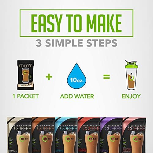 Paquete de Muestras de Café Helado Chike Alto en Proteínas, 20 G de Proteína, 2 Tazas de Espresso, 1 G de Azúcar, Keto y Sin Gluten, 6 Paquetes - imagen 4