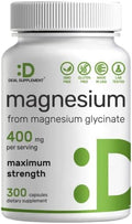 Glicinato de Magnesio 400mg, 300 Cápsulas | 100% Quelado para Fácil Absorción | Suplemento Mineral Esencial para Músculos, Sueño y Salud Cardiaca* - imagen 1