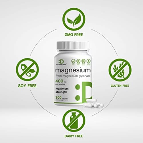 Glicinato de Magnesio 400mg, 300 Cápsulas | 100% Quelado para Fácil Absorción | Suplemento Mineral Esencial para Músculos, Sueño y Salud Cardiaca* - imagen 3