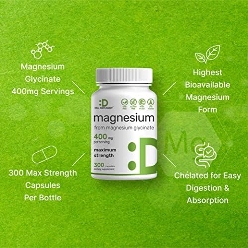 Glicinato de Magnesio 400mg, 300 Cápsulas | 100% Quelado para Fácil Absorción | Suplemento Mineral Esencial para Músculos, Sueño y Salud Cardiaca* - imagen 4