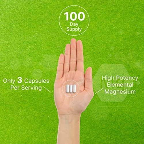 Glicinato de Magnesio 400mg, 300 Cápsulas | 100% Quelado para Fácil Absorción | Suplemento Mineral Esencial para Músculos, Sueño y Salud Cardiaca* - imagen 5