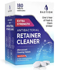 Limpiador de Retenedores y Dentaduras - 180 Tabletas Efervescentes, Suministro para 6 Meses, Elimina Manchas, Olores y Placa de Alineadores y Guardas - imagen 1