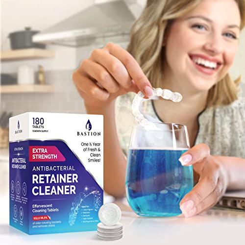 Limpiador de Retenedores y Dentaduras - 180 Tabletas Efervescentes, Suministro para 6 Meses, Elimina Manchas, Olores y Placa de Alineadores y Guardas - imagen 2