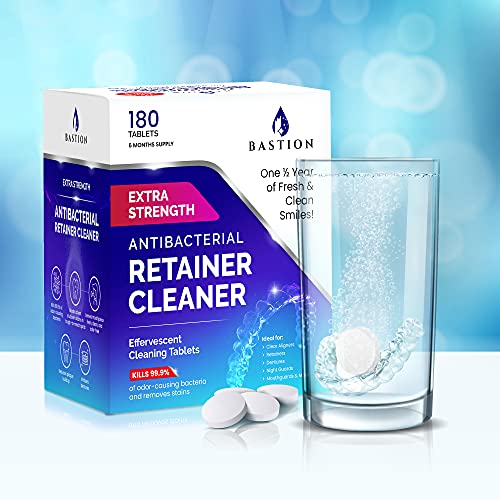Limpiador de Retenedores y Dentaduras - 180 Tabletas Efervescentes, Suministro para 6 Meses, Elimina Manchas, Olores y Placa de Alineadores y Guardas - imagen 3