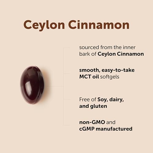 Ceylon Cinnamon de Micro Ingredients, 300 Softgels | Suplementos de Canela con Aceite MCT | Sin OGM, Libre de Gluten - imagen 3