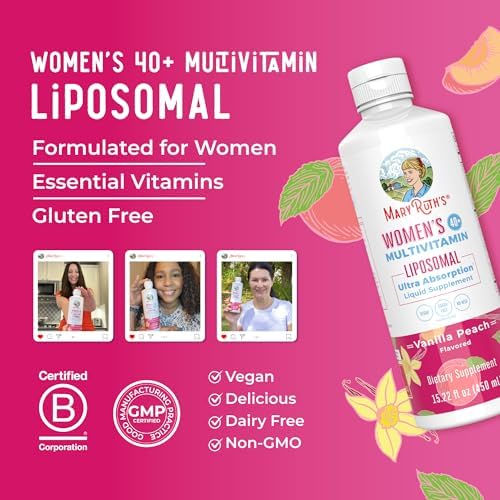 Multivitamínico Liposomal MaryRuth’s para Mujeres 40+ | Suplemento para Inmunidad y Menopausia | Vegano, Sin Azúcar, No Transgénico | 15.22 Fl Oz - imagen 8