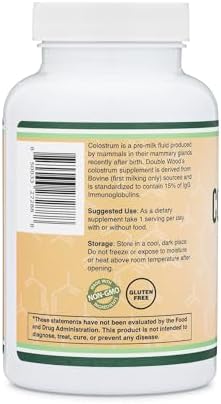 Suplemento de Colostro 120 Cápsulas, 1,000mg por Porción (Polvo de Colostro Bovino de la ra Ordeña, 15% IgG) Sin Rellenos, Probado por Terceros de - imagen 6