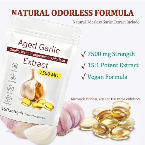 Extracto de Ajo Envejecido - 7500mg Sin Olor (150 Cápsulas) - imagen 2