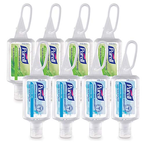 Paquete Variado de Gel Antibacterial Purell Advanced, Naturales y Refrescante, Botella de 1 Oz con Tapita para Viaje y Funda de Gel (Paquete de 8) - - imagen 6