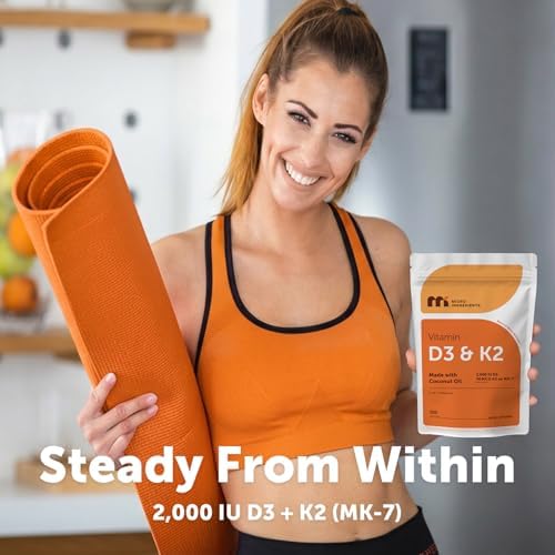 Micro Ingredients Vitamina D3 2,000 UI + K2 MK-7 50 mcg, 300 Cápsulas Blandas | Con Aceite de Coco | Fórmula 2 en 1, Fácil de Tragar, No OGM - imagen 5