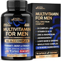 Multivitamínico para Hombres - B-Complejo | Alimentos Integrales & Enzimas - Energía, Concentración & Cerebro | Complejo de Salud Masculina - 46 en 1 - imagen 1