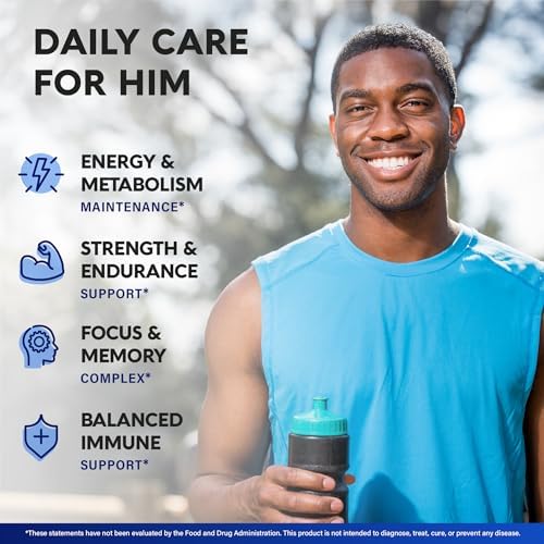 Multivitamínico para Hombres - B-Complejo | Alimentos Integrales & Enzimas - Energía, Concentración & Cerebro | Complejo de Salud Masculina - 46 en 1 - imagen 3