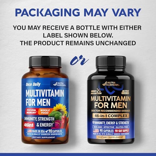 Multivitamínico para Hombres - B-Complejo | Alimentos Integrales & Enzimas - Energía, Concentración & Cerebro | Complejo de Salud Masculina - 46 en 1 - imagen 5