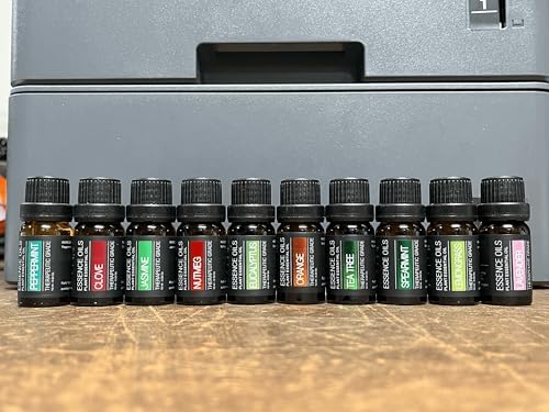 Difusor de Aromaterapia Ultimate y Set de Aceites Esenciales - Ultrasonido, 10 Aceites, 4 Temporizadores, 7 Luces Ambientales, Grado Terapéutico - imagen 7