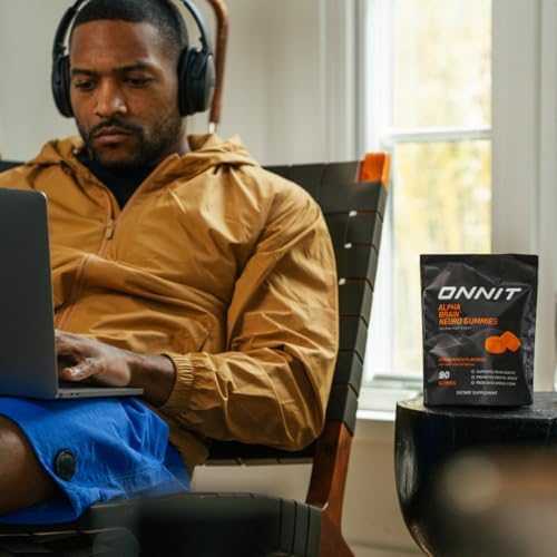 Gomitas ONNIT Alpha Brain Neuro Focus, Veganas y No OGM, con Omega-3, Luteína, Zeaxantina y Cafeína, Suplemento para Cerebro y Enfoque, Sabor - imagen 8