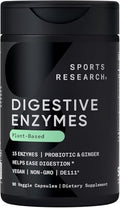 Enzimas Digestivas con Probióticos y Jengibre de Sports Research - A base de plantas para lácteos, proteínas, azúcares y carbohidratos - Vegano y No - imagen 1