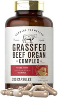 Complejo de Órganos de Res Alimentada con Pasto Carlyle | 200 Cápsulas | Suplemento Libre de Granos | Hígado, Riñón, Páncreas, Corazón, Bazo - imagen 1