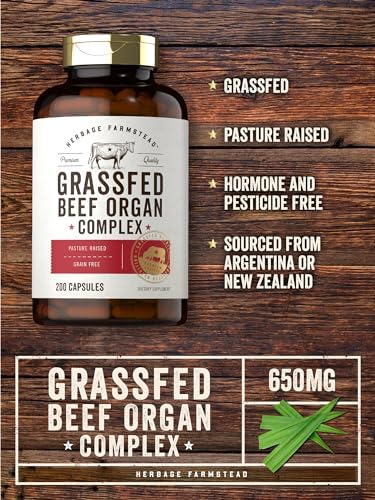 Complejo de Órganos de Res Alimentada con Pasto Carlyle | 200 Cápsulas | Suplemento Libre de Granos | Hígado, Riñón, Páncreas, Corazón, Bazo - imagen 4