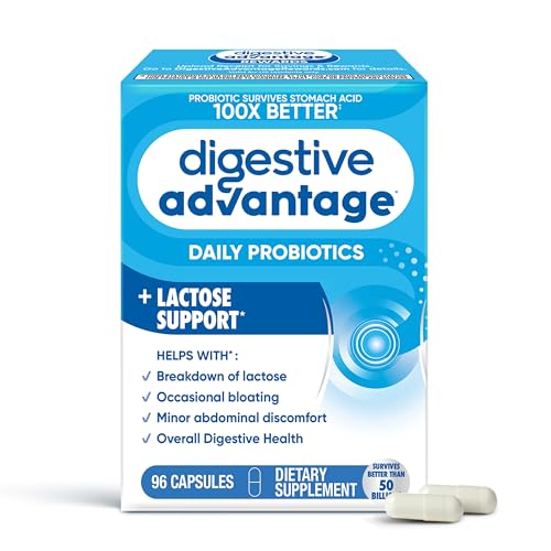 Digestive Advantage Probiotics + Lactasa Enzimas Digestivas para la Salud Digestiva, Probioticos Diarios para Hombres y Mujeres, 96ct - imagen 5
