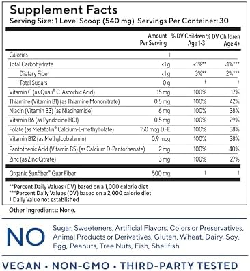 Polvo Multivitamínico Sin Sabor You+yours para Niños y Bebés - Sin Endulzantes, Sabores, Colorantes ni Conservadores. 30 Porciones. - imagen 2
