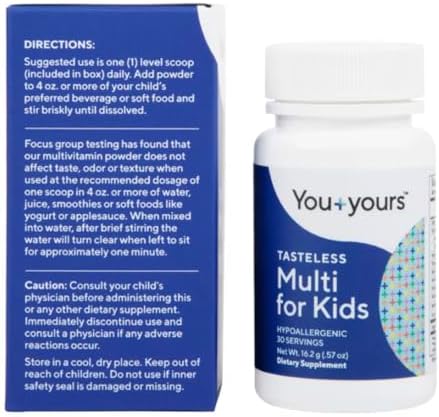 Polvo Multivitamínico Sin Sabor You+yours para Niños y Bebés - Sin Endulzantes, Sabores, Colorantes ni Conservadores. 30 Porciones. - imagen 6