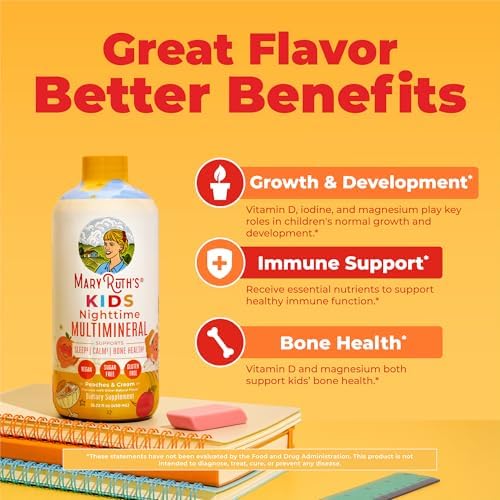 Multivitamínico Líquido Nocturno para Niños de MaryRuth's | Salud Ósea | Función Inmunológica | Suplemento para la Hora de Dormir | 15.22 fl oz - imagen 4
