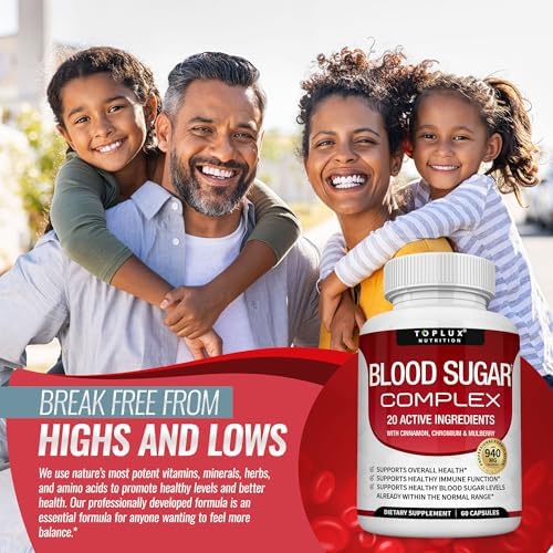 Suplemento Complejo de Azúcar en Sangre - Apoya Niveles Saludables de Azúcar en Sangre, Natural con Canela, Melón Amargo, Cromo, Morera, Ácido Alfa - imagen 5