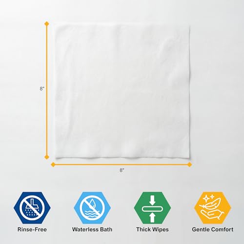 Toallitas Hospitalarias MED PRIDE para Baño, Toallitas Hidratantes Sin Enjuague para Adultos, Suaves y Gruesas, 12 Paquetes (96 Contenido), Aloe Vera - imagen 2
