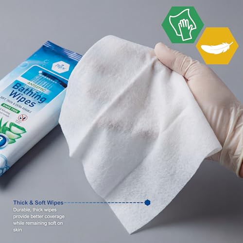 Toallitas Hospitalarias MED PRIDE para Baño, Toallitas Hidratantes Sin Enjuague para Adultos, Suaves y Gruesas, 12 Paquetes (96 Contenido), Aloe Vera - imagen 4