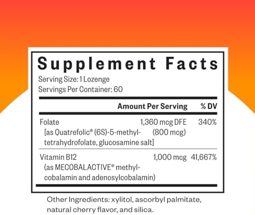 Suplemento Seeking Health Methyl B12 con L-Metilfolato - Apoyo MTHFR - 60 Pastillas para la Salud Cerebral y Energía - imagen 2